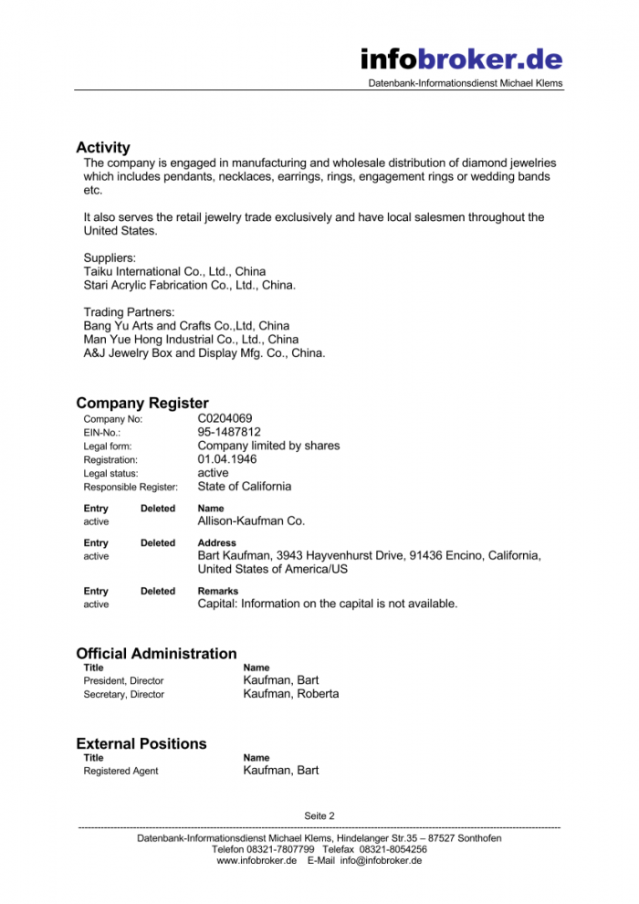 Rapport d'entreprise USA (États-Unis d'Amérique) – Image 3